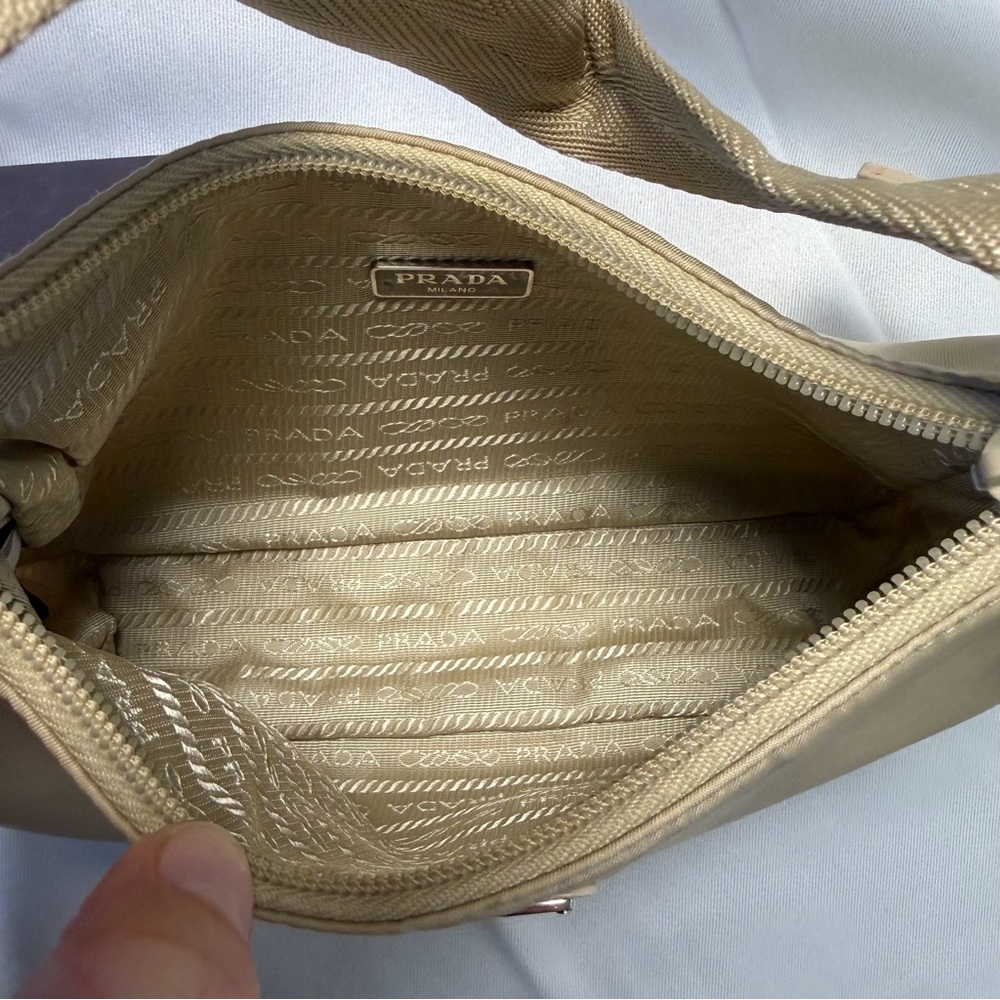 Pre loved - Prada Tan Nylon Shoulder Bag - Picture 16 of 16